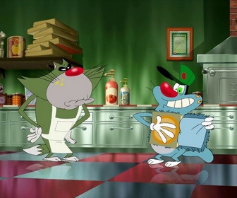 Oggy et les cafards - S03 E28 - Oggy pizza express
